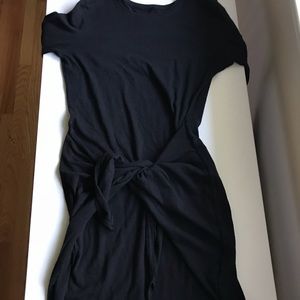 Long Sleeve Tie Front Dress